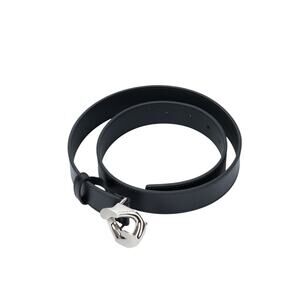 GIVENCHY Black Leather G Chain Buckle Belt Size 75